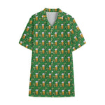 Cute St. Patrick's Day Pattern Print Cotton Hawaiian Shirt