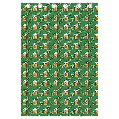 Cute St. Patrick's Day Pattern Print Curtain