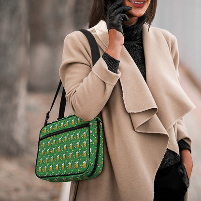 Cute St. Patrick's Day Pattern Print Double Strap Bible Bag