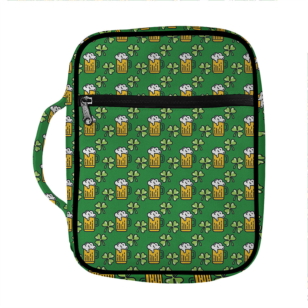 Cute St. Patrick's Day Pattern Print Front Pocket Bible Bag