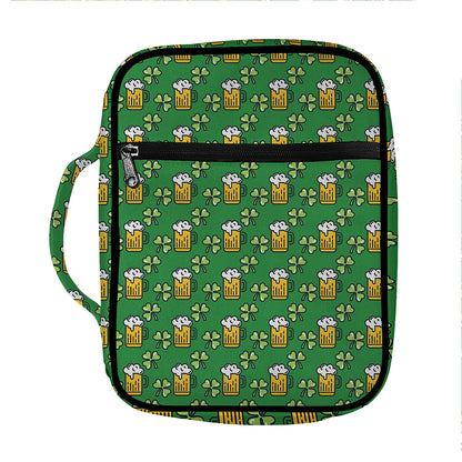 Cute St. Patrick's Day Pattern Print Front Pocket Bible Bag
