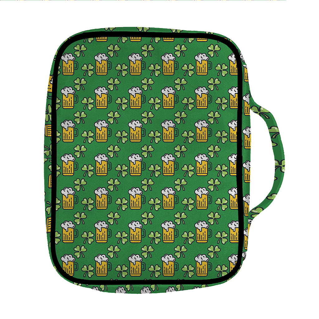 Cute St. Patrick's Day Pattern Print Front Pocket Bible Bag