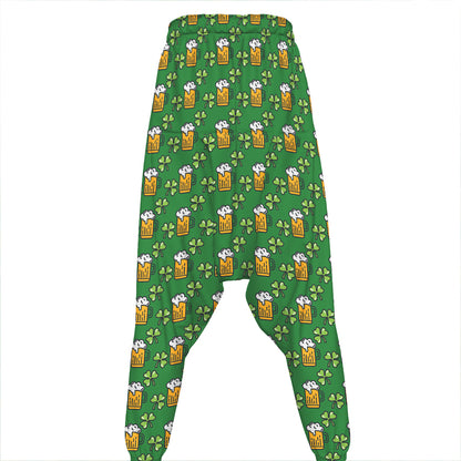 Cute St. Patrick's Day Pattern Print Hammer Pants
