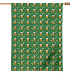 Cute St. Patrick's Day Pattern Print House Flag