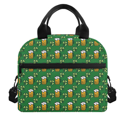 Cute St. Patrick's Day Pattern Print Insulated Lunch Bag
