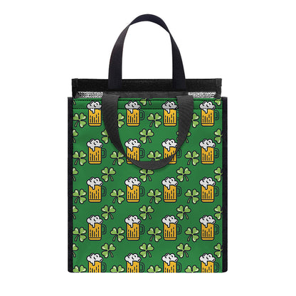 Cute St. Patrick's Day Pattern Print Insulated Lunch Tote