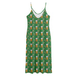 Cute St. Patrick's Day Pattern Print Jersey Midi Cami Dress