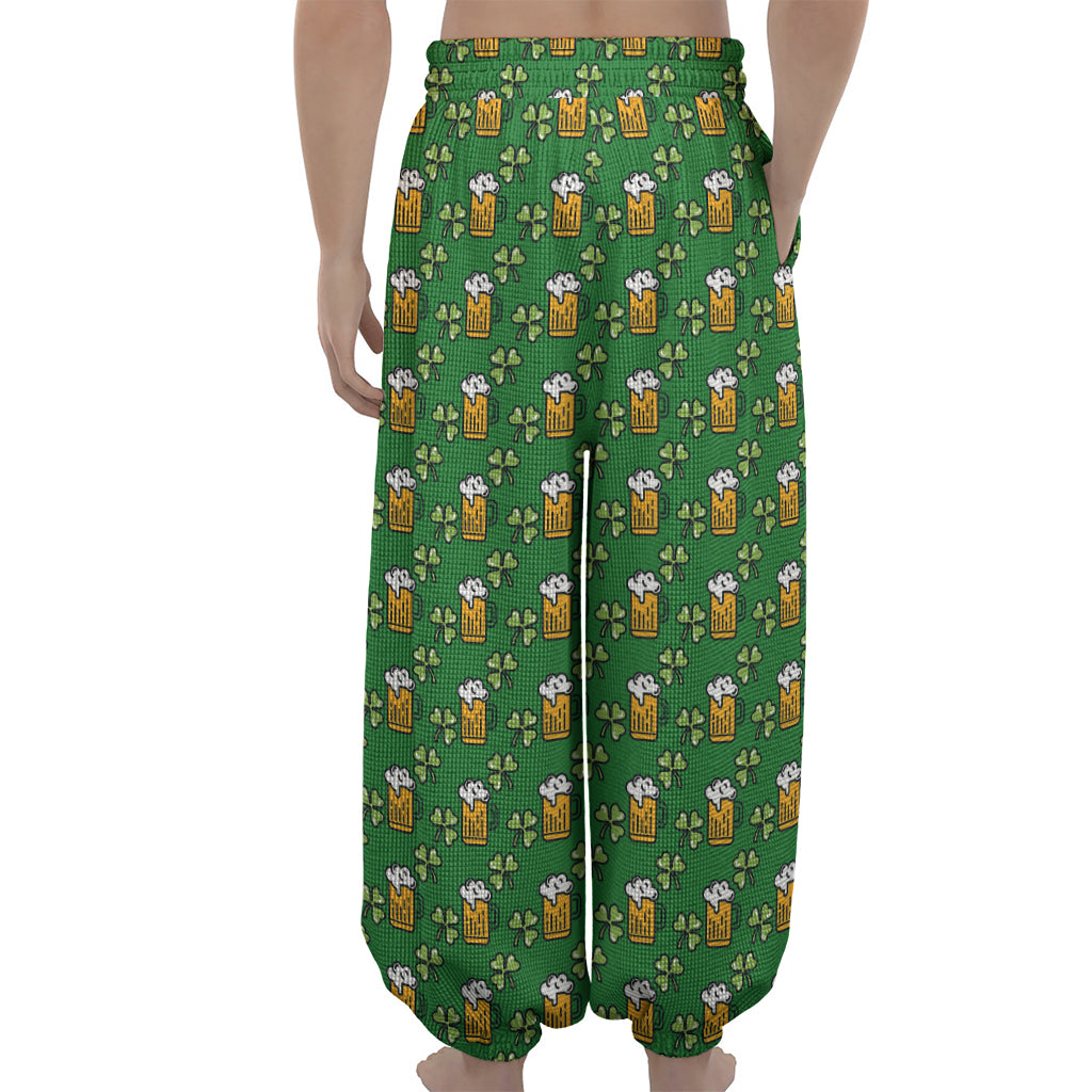 Cute St. Patrick's Day Pattern Print Lantern Pants