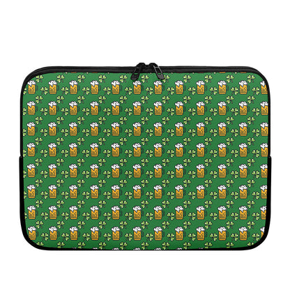 Cute St. Patrick's Day Pattern Print Laptop Sleeve