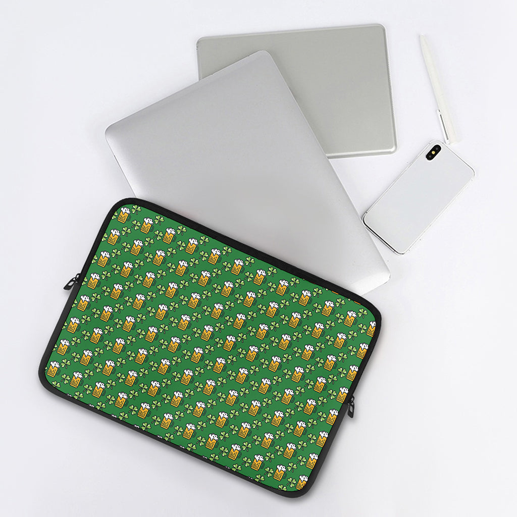 Cute St. Patrick's Day Pattern Print Laptop Sleeve