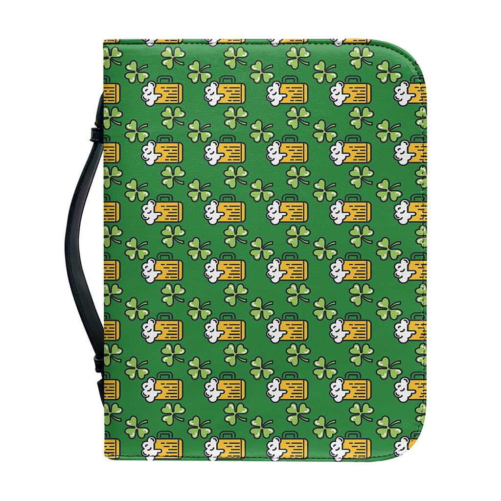 Cute St. Patrick's Day Pattern Print Leather Bible Cover