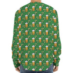 Cute St. Patrick's Day Pattern Print Long Sleeve Baseball Jersey