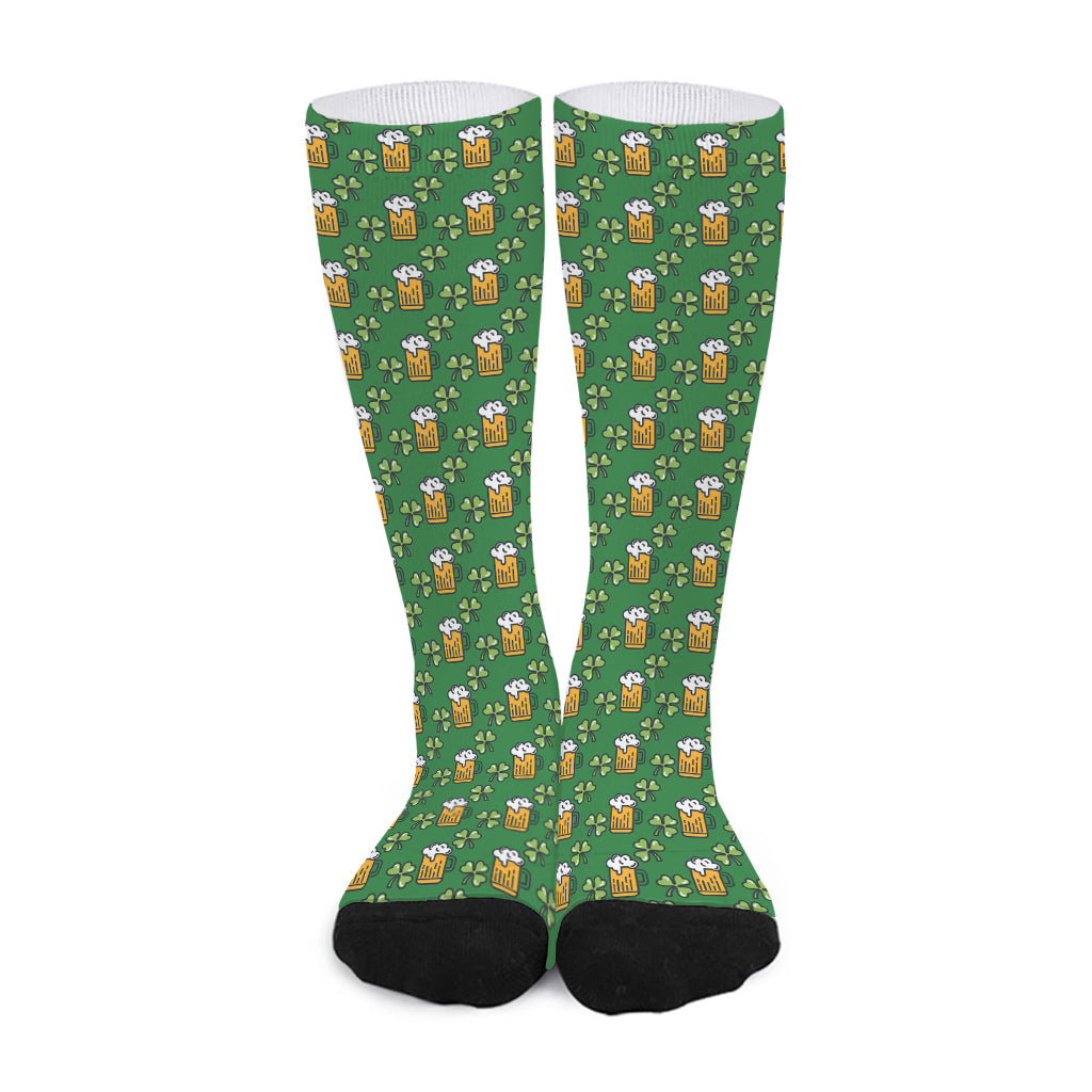 Cute St. Patrick's Day Pattern Print Long Socks