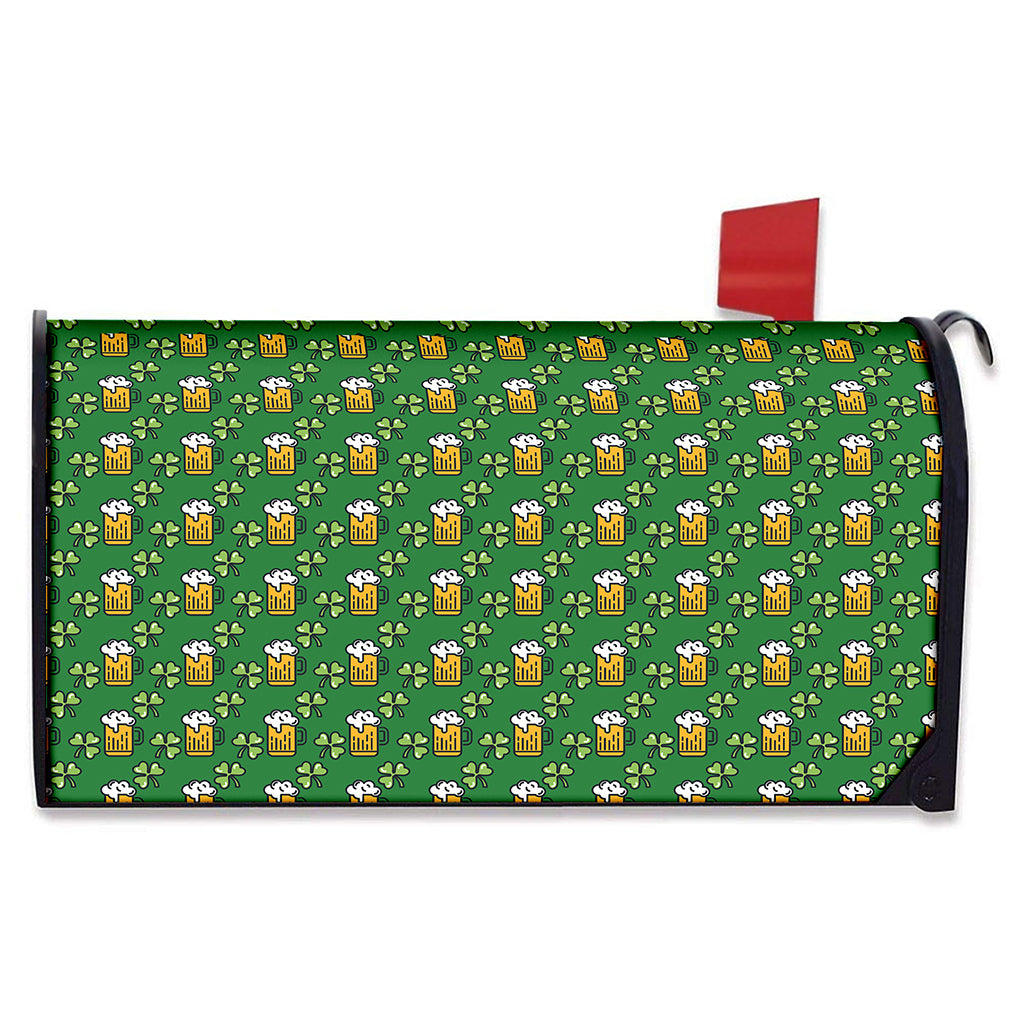Cute St. Patrick's Day Pattern Print Mailbox Cover