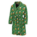 Cute St. Patrick's Day Pattern Print Men's Bathrobe