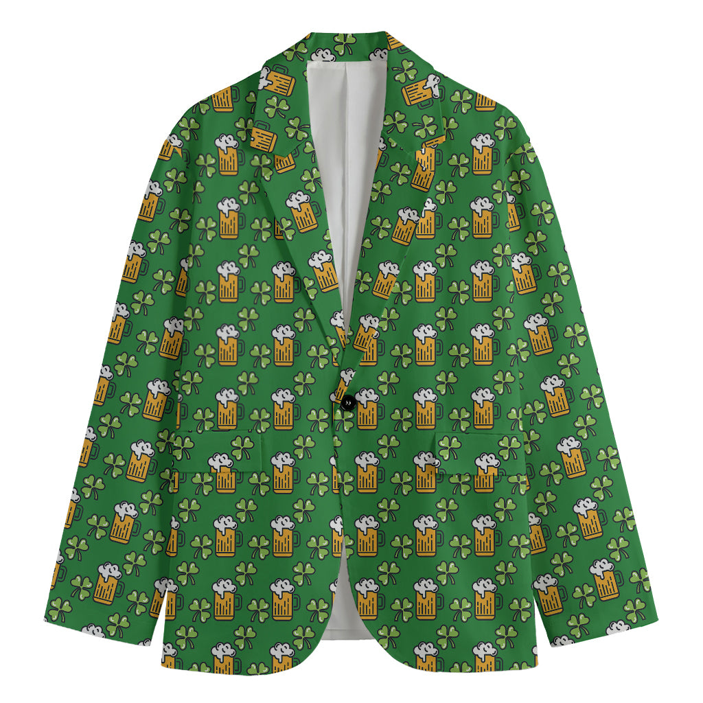 Cute St. Patrick's Day Pattern Print Men's Blazer