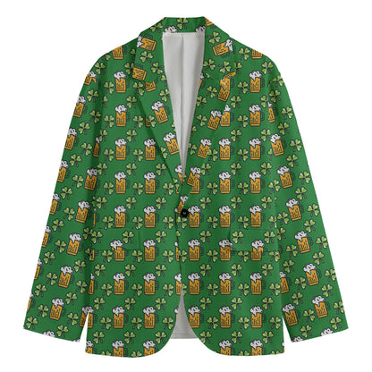 Cute St. Patrick's Day Pattern Print Men's Blazer