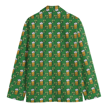 Cute St. Patrick's Day Pattern Print Men's Blazer