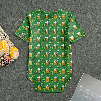 Cute St. Patrick's Day Pattern Print Men's Bodysuit