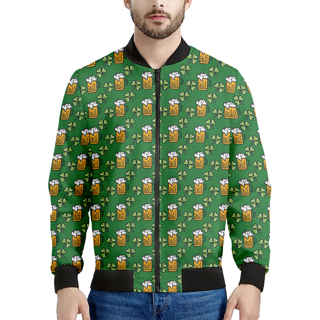 Cute St. Patrick's Day Pattern Print Men's Bomber Jacket