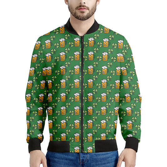 Cute St. Patrick's Day Pattern Print Men's Bomber Jacket