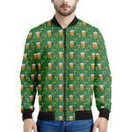Cute St. Patrick's Day Pattern Print Men's Bomber Jacket