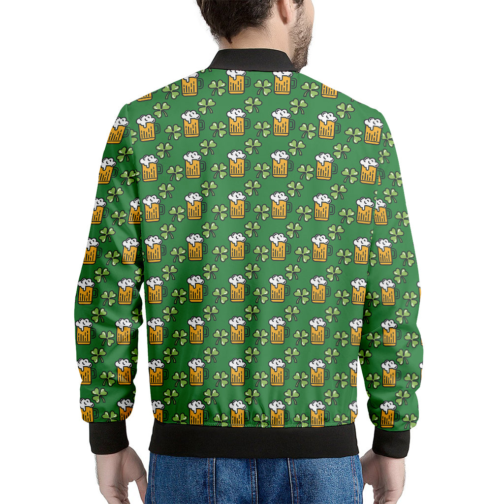 Cute St. Patrick's Day Pattern Print Men's Bomber Jacket