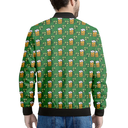 Cute St. Patrick's Day Pattern Print Men's Bomber Jacket