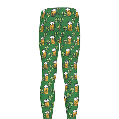 Cute St. Patrick's Day Pattern Print Men's leggings