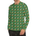 Cute St. Patrick's Day Pattern Print Men's Long Sleeve Rash Guard