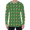 Cute St. Patrick's Day Pattern Print Men's Long Sleeve T-Shirt
