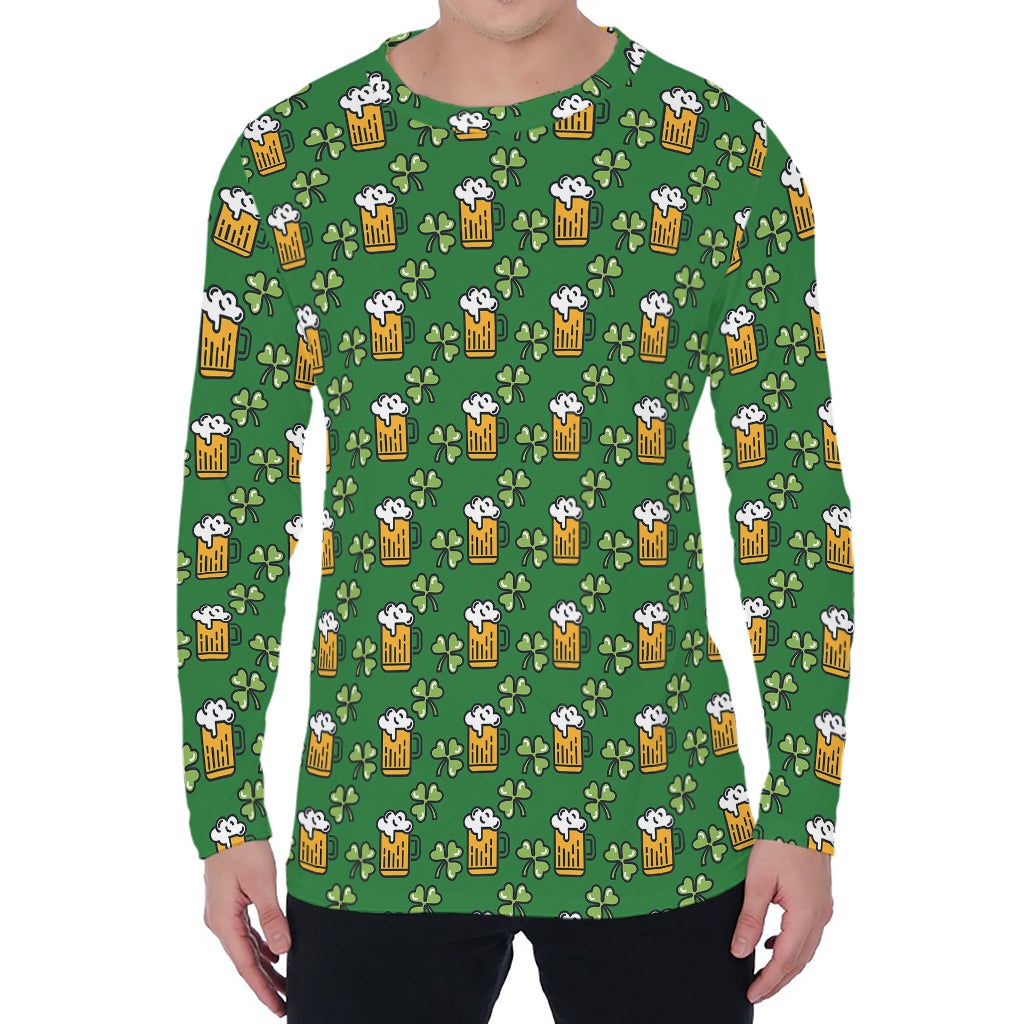 Cute St. Patrick's Day Pattern Print Men's Long Sleeve T-Shirt