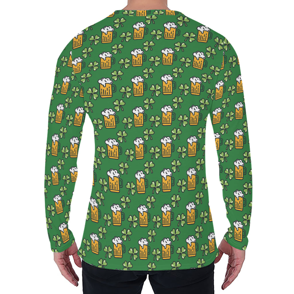 Cute St. Patrick's Day Pattern Print Men's Long Sleeve T-Shirt