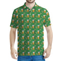 Cute St. Patrick's Day Pattern Print Men's Polo Shirt