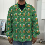 Cute St. Patrick's Day Pattern Print Men's Shirt Jacket