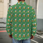 Cute St. Patrick's Day Pattern Print Men's Shirt Jacket