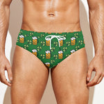 Cute St. Patrick's Day Pattern Print Men's Swim Briefs