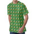 Cute St. Patrick's Day Pattern Print Men's Velvet T-Shirt