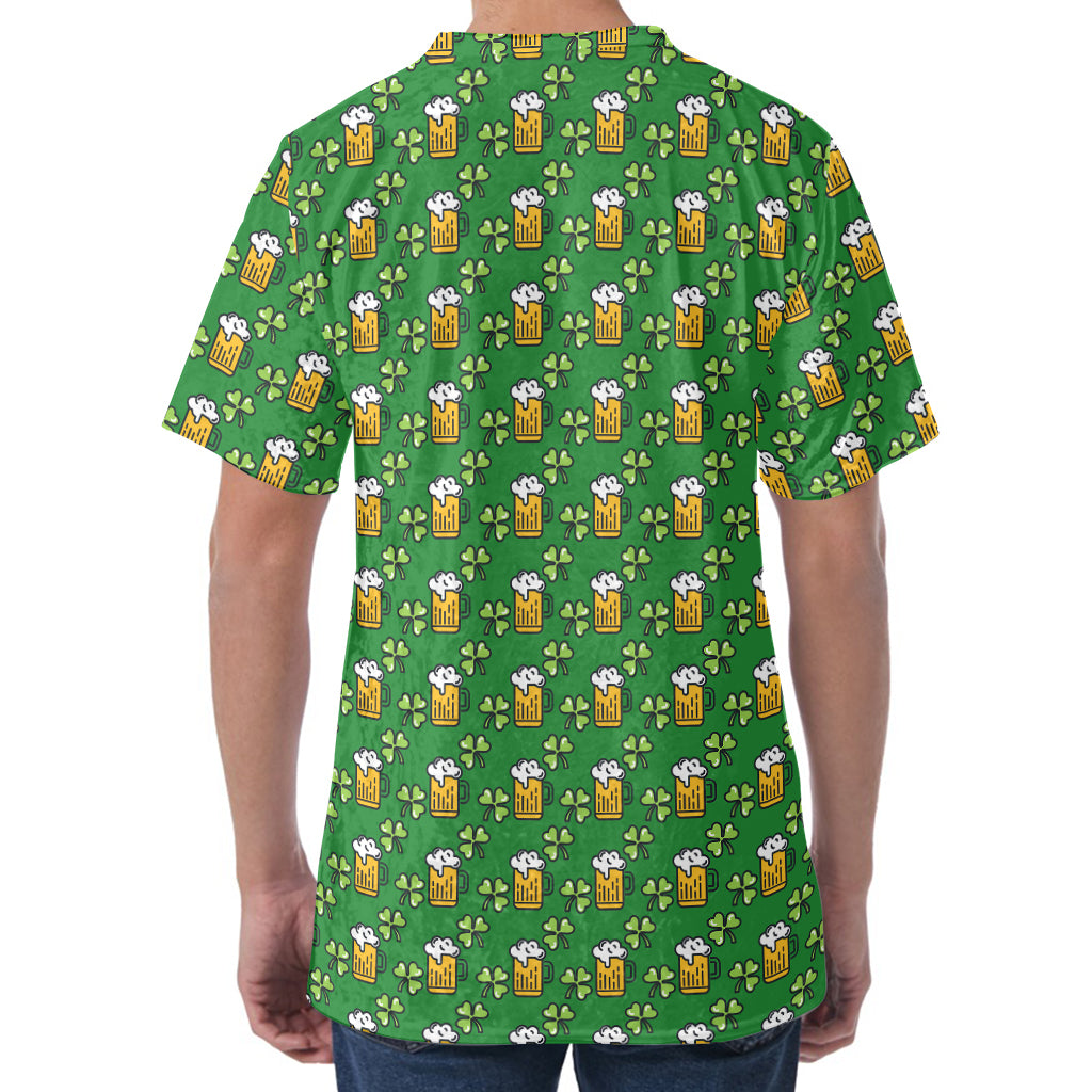 Cute St. Patrick's Day Pattern Print Men's Velvet T-Shirt