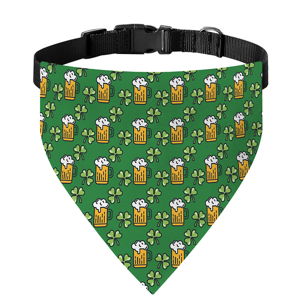 Cute St. Patrick's Day Pattern Print Over The Collar Dog Bandana