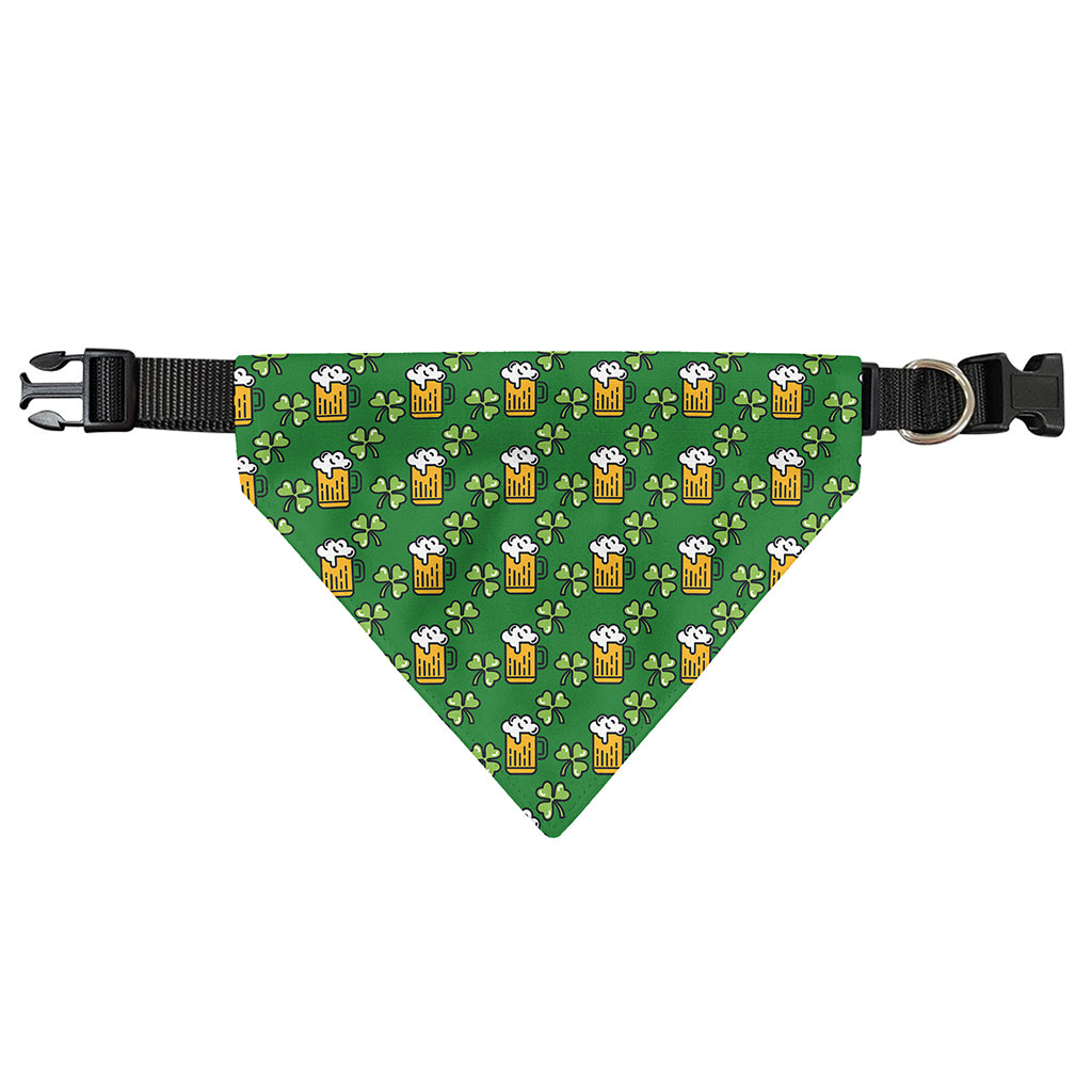 Cute St. Patrick's Day Pattern Print Over The Collar Dog Bandana