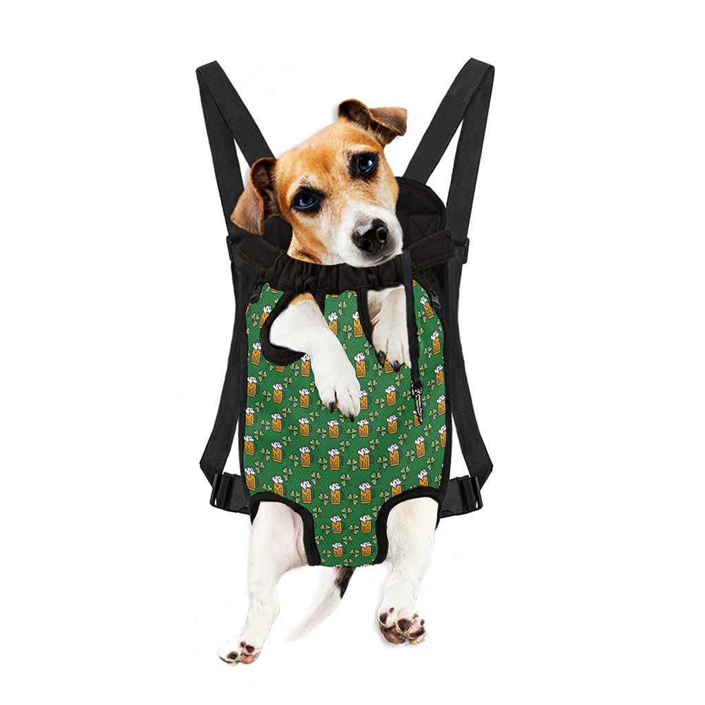 Cute St. Patrick's Day Pattern Print Pet Carrier Backpack