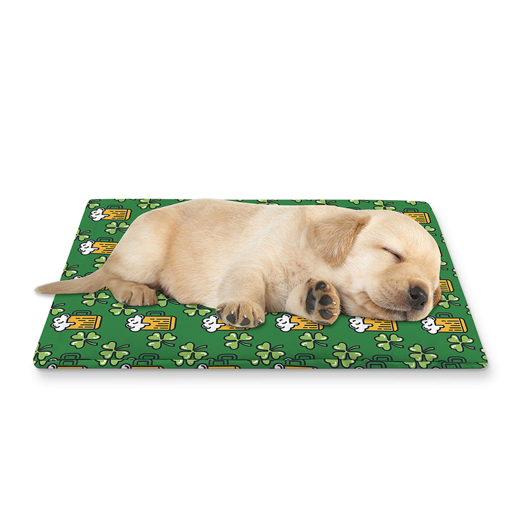 Cute St. Patrick's Day Pattern Print Pet Cooling Mat Cover