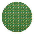 Cute St. Patrick's Day Pattern Print Round Blanket