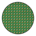 Cute St. Patrick's Day Pattern Print Round Floor Mat