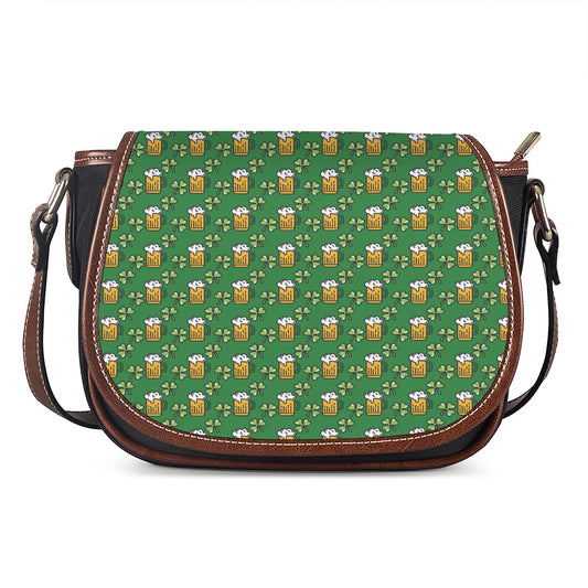 Cute St. Patrick's Day Pattern Print Saddle Bag