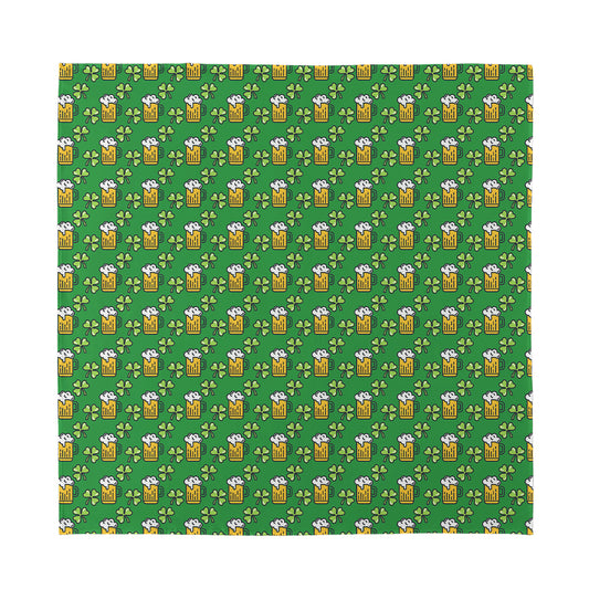 Cute St. Patrick's Day Pattern Print Silk Bandana