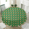 Cute St. Patrick's Day Pattern Print Waterproof Round Tablecloth