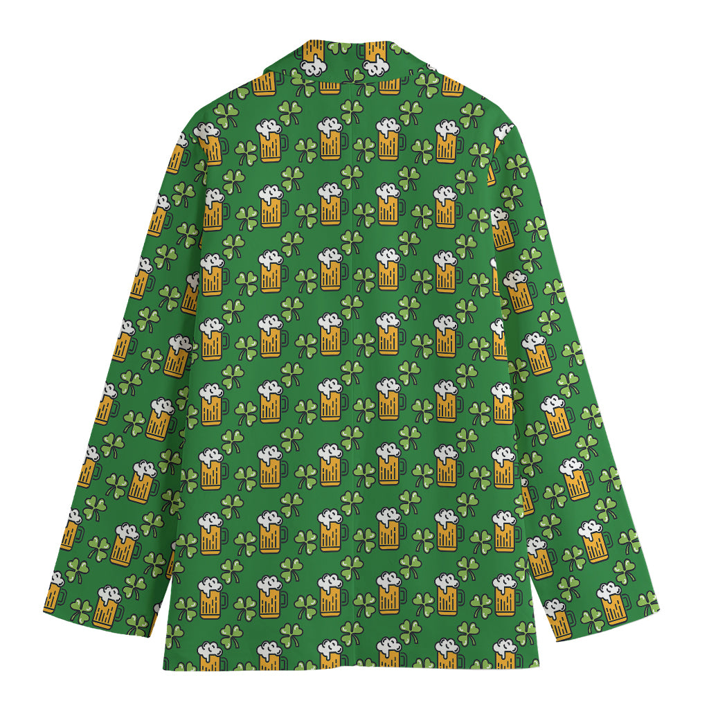 Cute St. Patrick's Day Pattern Print Women's Blazer