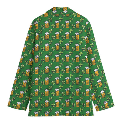 Cute St. Patrick's Day Pattern Print Women's Blazer